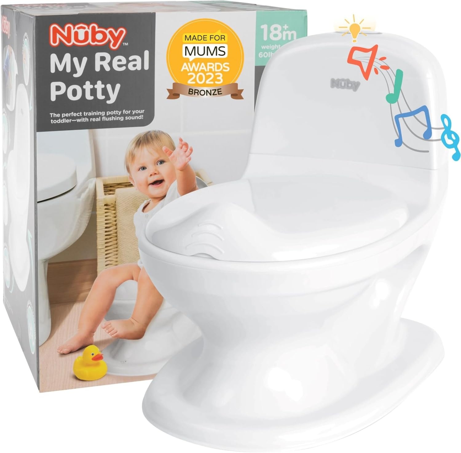 Nuby Kinderpotje met Doorspoelgeluid - 34% Korting