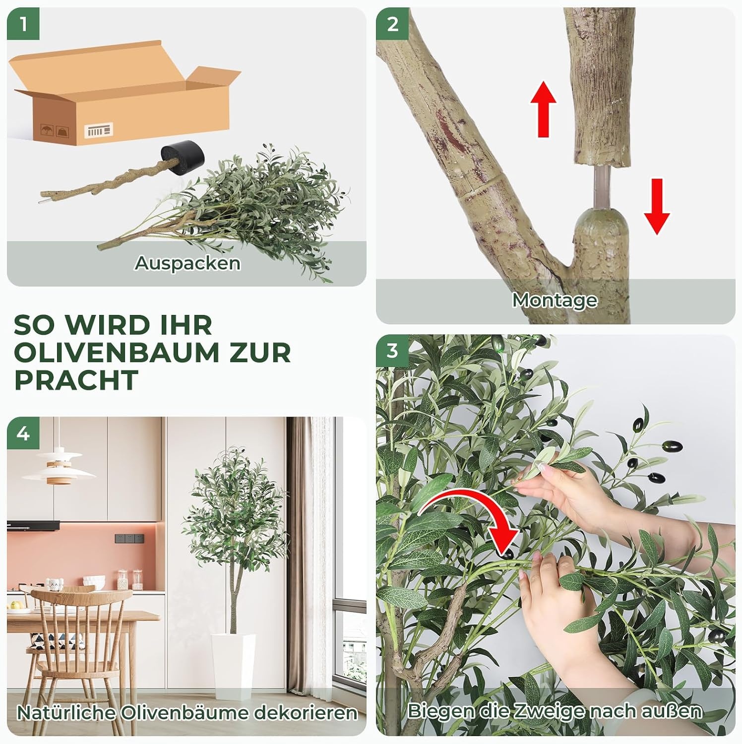 Kunst Olijfboom Yoleo 150 cm - 34% Korting