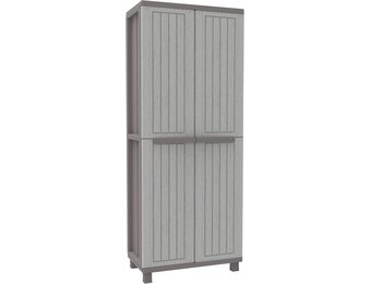 Terry, Jwood 268, 2-deurs kast met 3 interne planken - 68x37,5x170 cm - Maat 68x37,5x170 cm