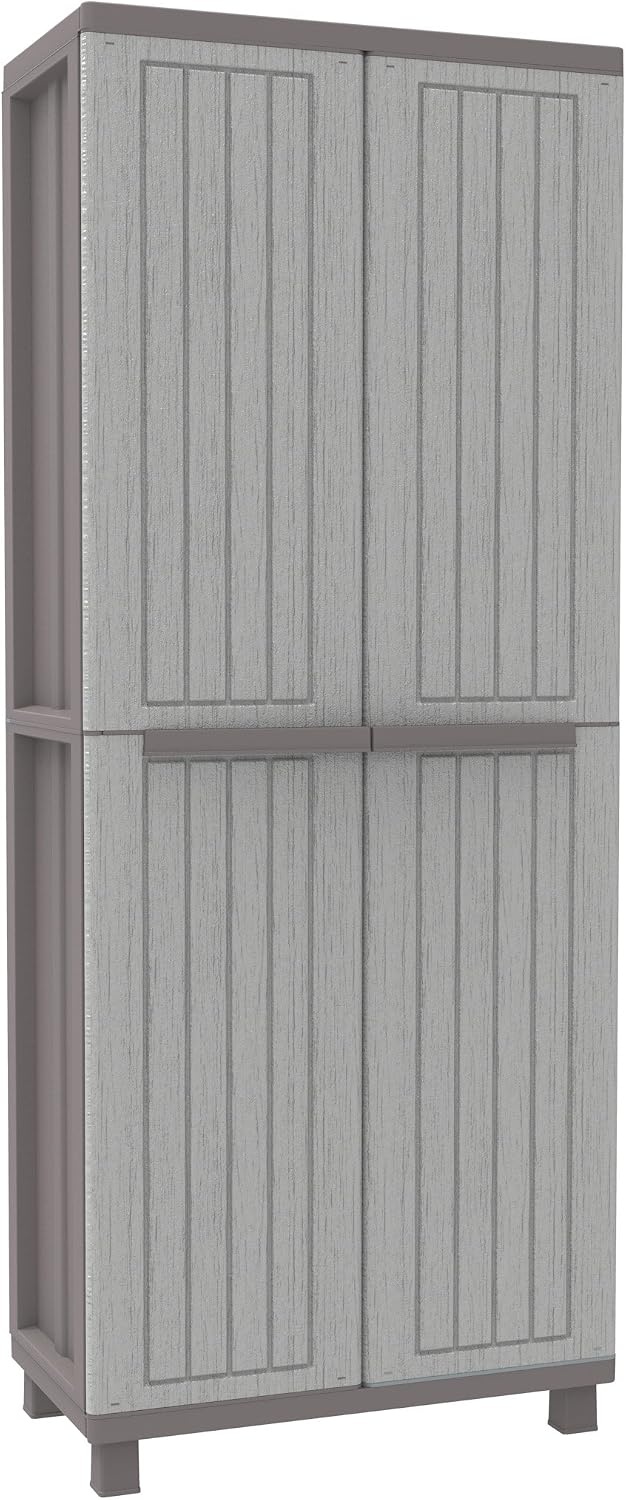 Terry, Jwood 268, 2-deurs kast met 3 interne planken - 68x37,5x170 cm - Maat 68x37,5x170 cm
