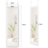 Dripex Wandspiegel met Ophangsysteem - 33 x 119 cm - Wit
