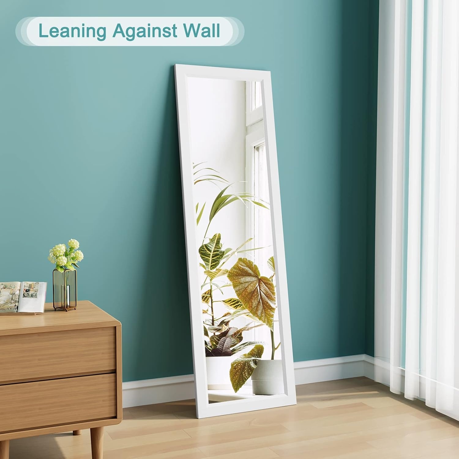 Dripex Wandspiegel met Ophangsysteem - 33 x 119 cm - Wit