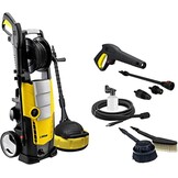 Lavor Galaxy 160 Hogedrukreiniger, 2500 watt, 160 bar max. 510 l/u, vaste borstel, roterende borstel, wasmachine, slang AP 8 meter, pistool, lans met Variojet- en turbo-mondstuk, geel/zwart