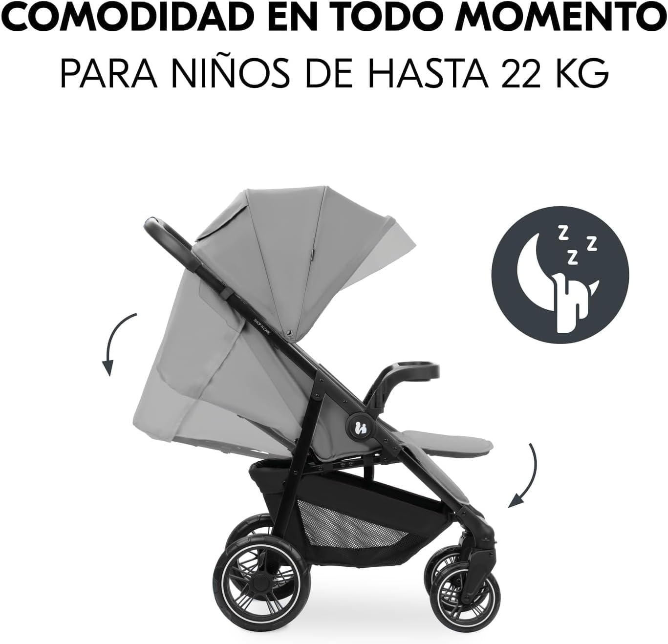 Hauck Shop N Care Compacte Kinderwagen - Geschikt tot 22 kg - Grijs