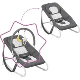 Ergonomisch Babywipstoeltje Grijs - Gevoerd, Schommelfunctie, 76x39x67 cm