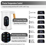 ForMe Waterkoker 1,7 liter - Wit - Instelbare temperatuur 40-100°C - Digitaal display