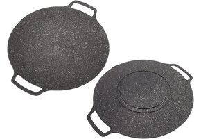 Koreaanse Grillpan Rond 36cm - Antiaanbak - Inductie & Open Vuur - 53% Korting