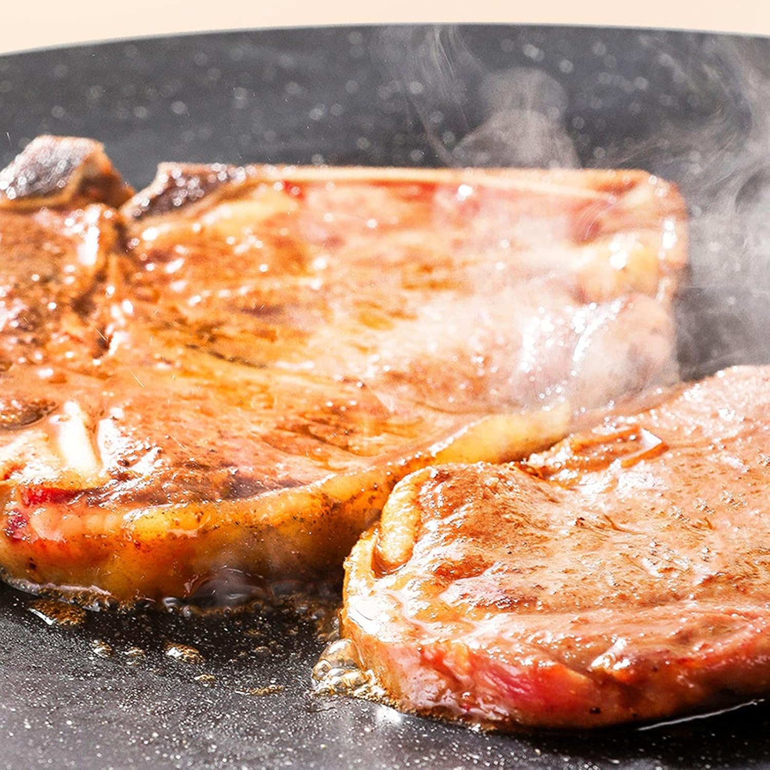 Koreaanse grillpan, ronde grillpan met antiaanbaklaag voor Koreaanse barbecue, ronde grillplaat met handvat, multifunctionele kookplaat (universeel model 36 cm) - Maat Universal Model 36cm