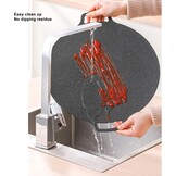 Koreaanse grillpan, ronde grillpan met antiaanbaklaag voor Koreaanse barbecue, ronde grillplaat met handvat, multifunctionele kookplaat (universeel model 36 cm) - Maat Universal Model 36cm
