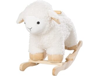 Roba Schommelschaap, schommeldier 'schap' met zachte stoffen bekleding, schommelstoel voor peuters, schommelspeelgoed vanaf 18 maanden