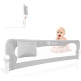 LIONELO Eva Bedhekje 150 x 42 cm – Veilig Bedhek met StandSafe Blokkade, Secure Belt Riemen – 180° Opvouwbaar – Duurzaam Aluminium Frame – Voor Baby, Peuters en Kinderen – Gemakkelijk te Monteren