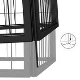 vidaXL Hondenkennel 6 panelen 50 x 100 cm gepoedercoat staal zwart