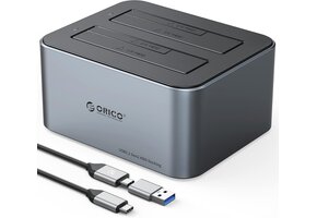 Dual Harde Schijf Docking Station 36TB USB 3.0 Aluminium (Grijs)