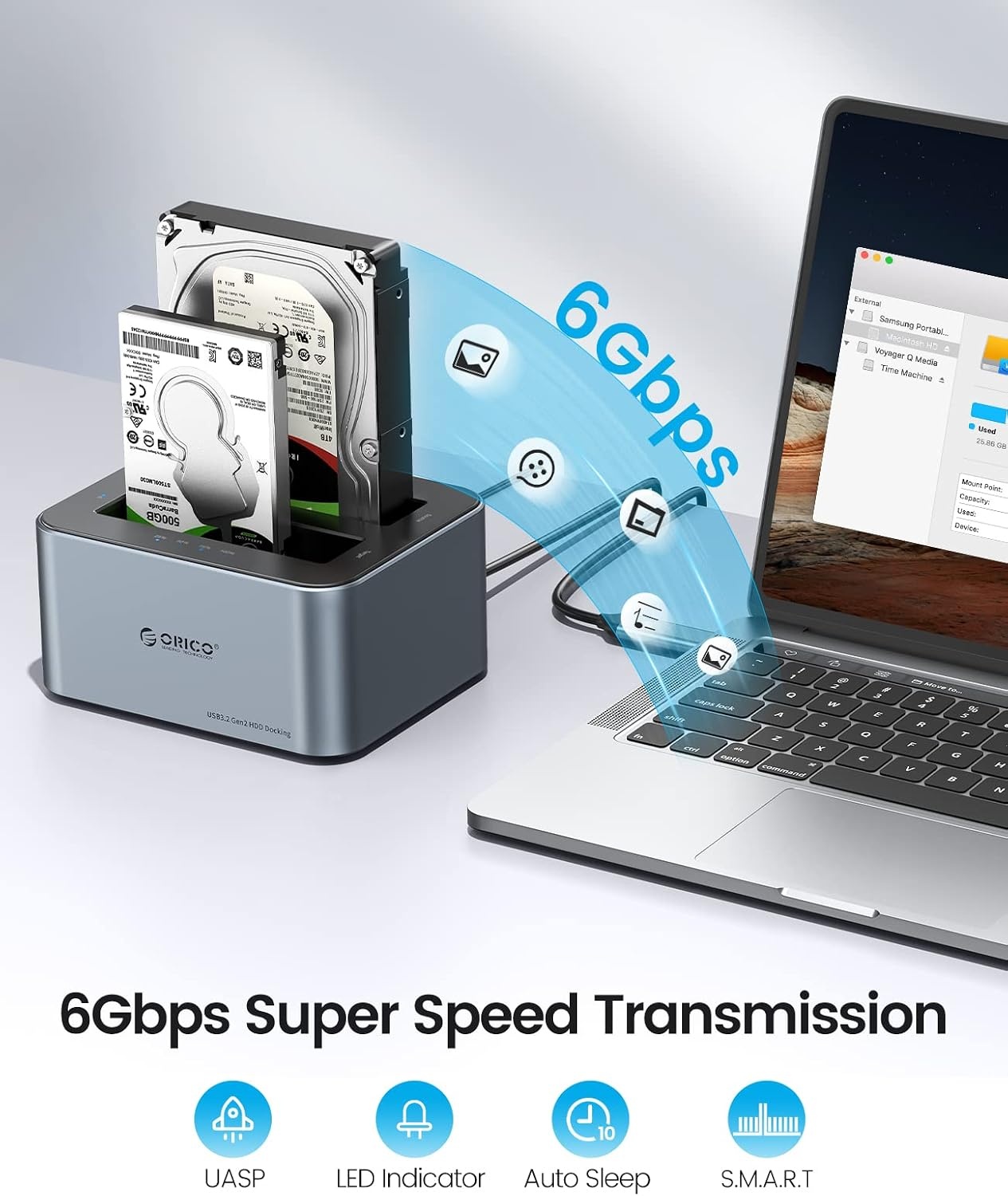 ORICO Dual harde schijf docking station