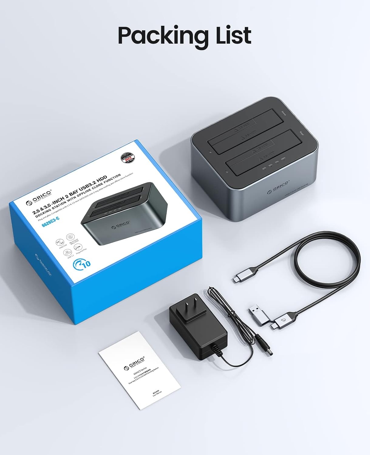 ORICO Dual harde schijf docking station