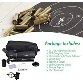 Svbony SV28 Spotting Scope 25-75x70, BAK4 Prism MC Optiek Monoculair met Statief Telefoon Adapter 45 Gebogen Oculair Spotting Scope voor het observeren van vogels (zwart)