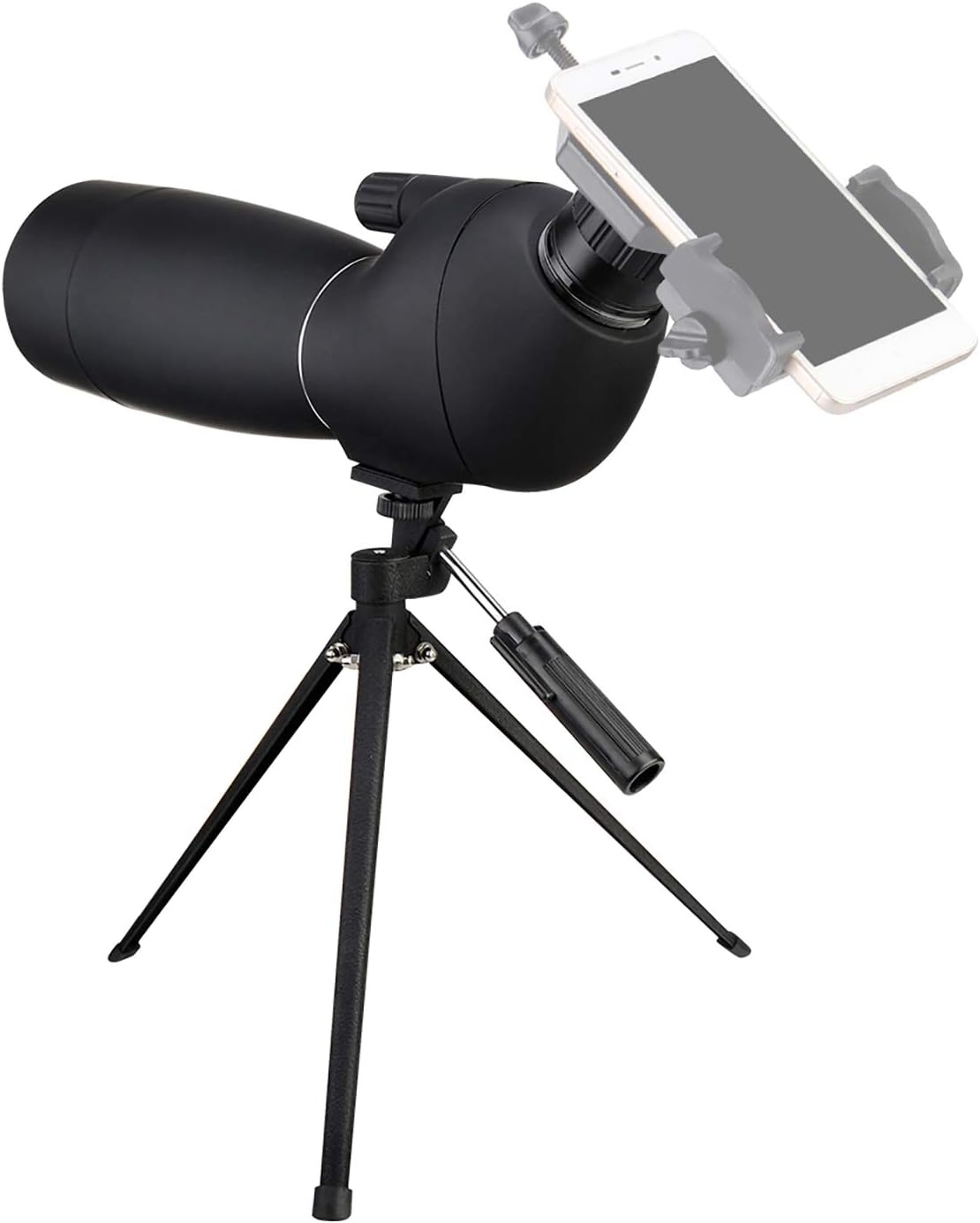 Svbony SV28 Spotting Scope 25-75x70, BAK4 Prism MC Optiek Monoculair met Statief Telefoon Adapter 45 Gebogen Oculair Spotting Scope voor het observeren van vogels (zwart)