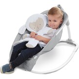 Ingenuity 2-in-1 lichtgewicht schommelstoel van baby tot peuter en wipstoel – speelmat voor buikligging, trillingen en geluiden, 0–30 maanden tot 18,1 kg (Cuddle Lamb)