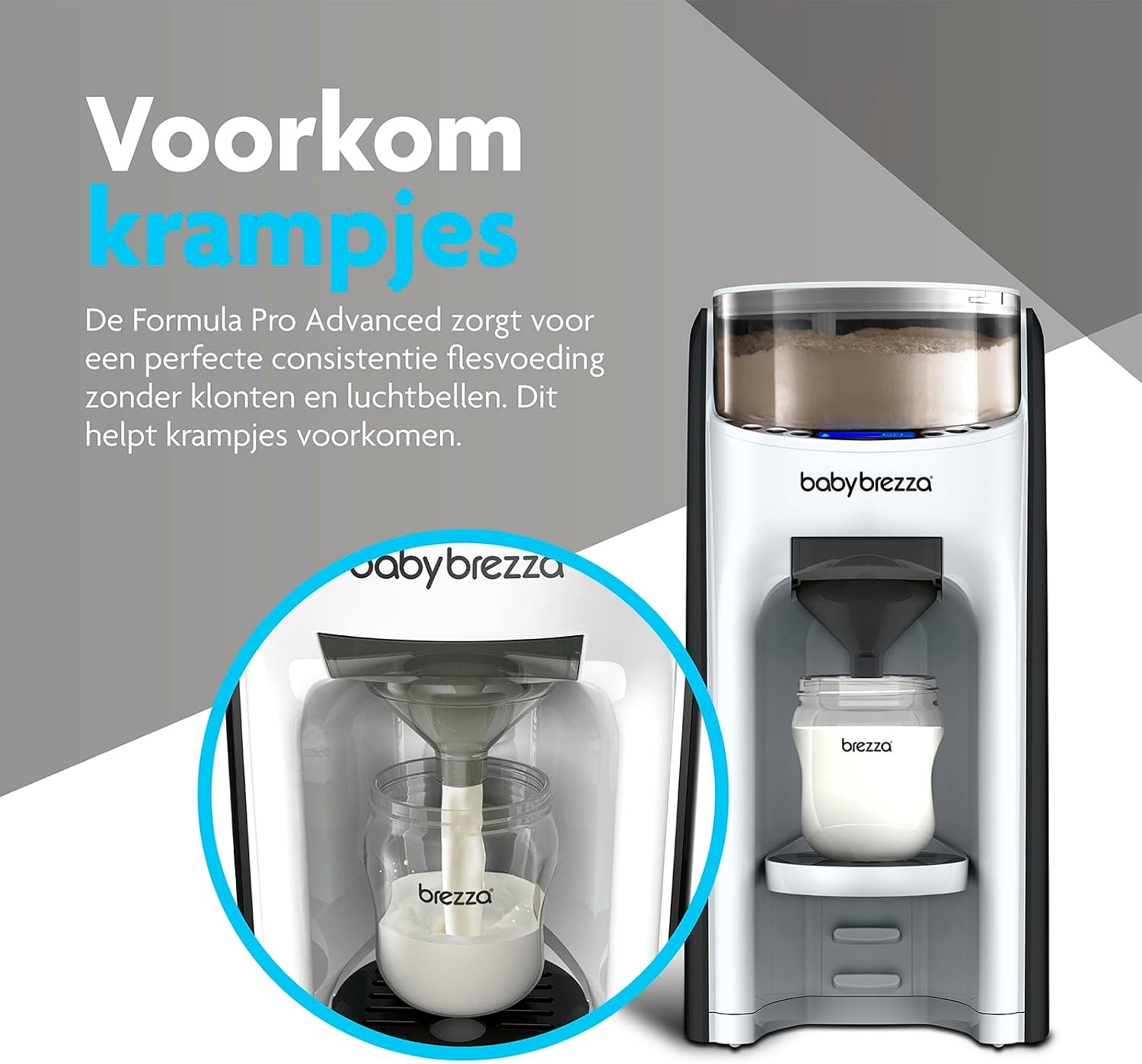 BabyBrezza FRP0046 Formula Pro Advanced Babyflesmaker, Gedoseerd En Mengt Heet Water En Melkpoeder Met Één Druk Op De Knop, Zwart, 1 Stuk