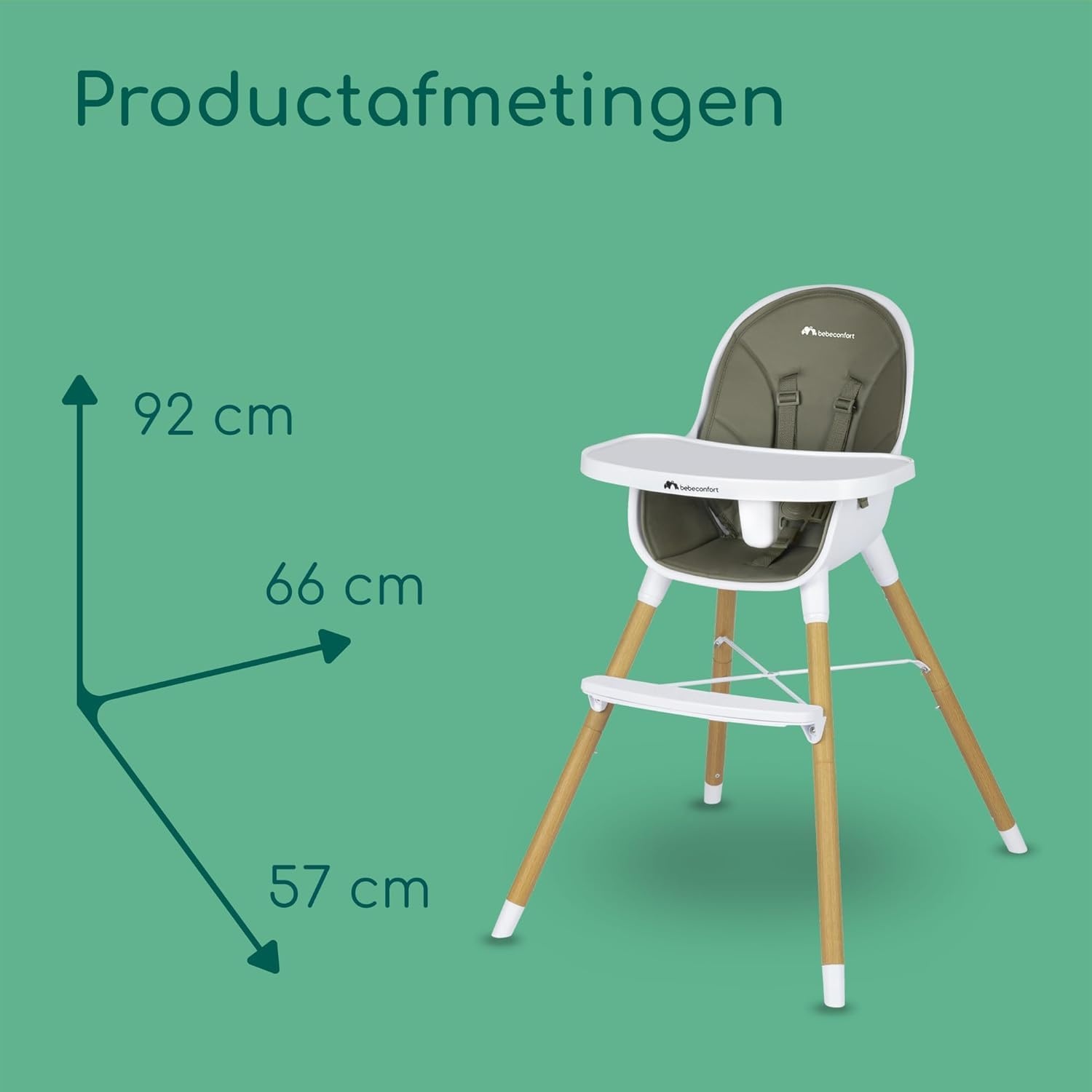 Bebeconfort Avista 2-in-1 Kinderstoel - Meegroeistoel - Mineral Green