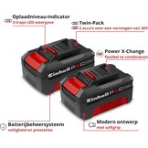 Einhell originele accu-twinpack PXC 18 V 4,0 Ah