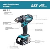 DDF482Z Accuboormachine 18,0 V (zonder accu, zonder oplader)