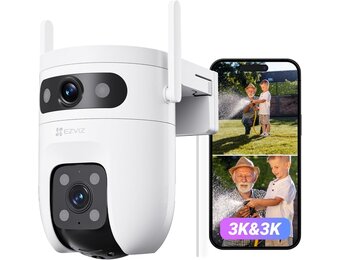 EZVIZ C9c 3K+3K Dual Lens Beveiligingscamera Buiten, Automatische Tracking, Persoons-/Voertuigdetectie, 40M Kleuren Nachtzicht, Tweeweg Audio, Dual-Band Wi-Fi 6, Outdoor Camera Actieve Verdediging