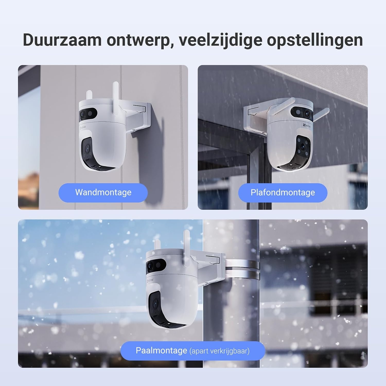 EZVIZ C9c 3K+3K Dual Lens Beveiligingscamera Buiten, Automatische Tracking, Persoons-/Voertuigdetectie, 40M Kleuren Nachtzicht, Tweeweg Audio, Dual-Band Wi-Fi 6, Outdoor Camera Actieve Verdediging