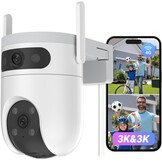 EZVIZ C9c 3K+3K Dual Lens Beveiligingscamera Buiten, Automatische Tracking, Persoons-/Voertuigdetectie, 40M Kleuren Nachtzicht, Tweeweg Audio, Dual-Band Wi-Fi 6, Outdoor Camera Actieve Verdediging
