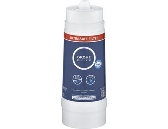 GROHE Blue UltraSafe, 40575002 Filterpatroon, inhoud 3000 liter, filtert bacteriën en microplastic, vermindert storende stoffen