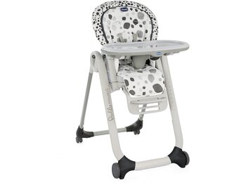 Chicco - Kinderstoel Polly Progres5 - Eetstoel en Stoelverhoger - Kantelbare Rugleuning - 8 Hoogtes - Vanaf Geboorte tot 3 Jaar - Anthracite