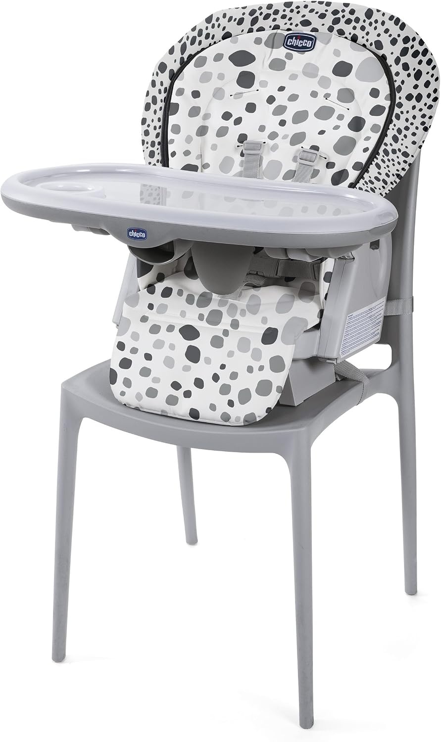 Chicco - Kinderstoel Polly Progres5 - Eetstoel en Stoelverhoger - Kantelbare Rugleuning - 8 Hoogtes - Vanaf Geboorte tot 3 Jaar - Anthracite