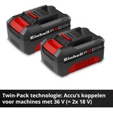 Einhell originele accu-twinpack PXC 18 V 4,0 Ah