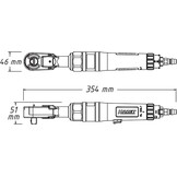 HAZET ratelschroevendraaier 9022P-1 I 1/2 inch (12,5 mm) I vierkantaandrijving I lengte 354,3 mm I Krachtig en precies'.