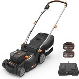 WORX WG737E Nitro Accu-grasmaaier 40 V (2 x 20 V) - krachtige borstelloze motor - 37 cm maaibreedte - 6 maaihoogtes (20-70mm) - 40L grasopvangzak - incl. 2x4Ah accu's & dual-laderapparaat