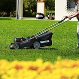 WORX WG737E Nitro Accu-grasmaaier 40 V (2 x 20 V) - krachtige borstelloze motor - 37 cm maaibreedte - 6 maaihoogtes (20-70mm) - 40L grasopvangzak - incl. 2x4Ah accu's & dual-laderapparaat