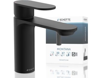 SCHÜTTE MONTANA 32316 Wastafelarmatuur, kraan badkamer met afvoergarnituur