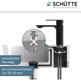 SCHÜTTE MONTANA 32316 Wastafelarmatuur, kraan badkamer met afvoergarnituur