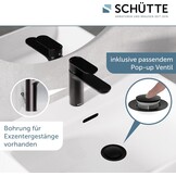 SCHÜTTE MONTANA 32316 Wastafelarmatuur, kraan badkamer met afvoergarnituur