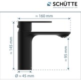 SCHÜTTE MONTANA 32316 Wastafelarmatuur, kraan badkamer met afvoergarnituur
