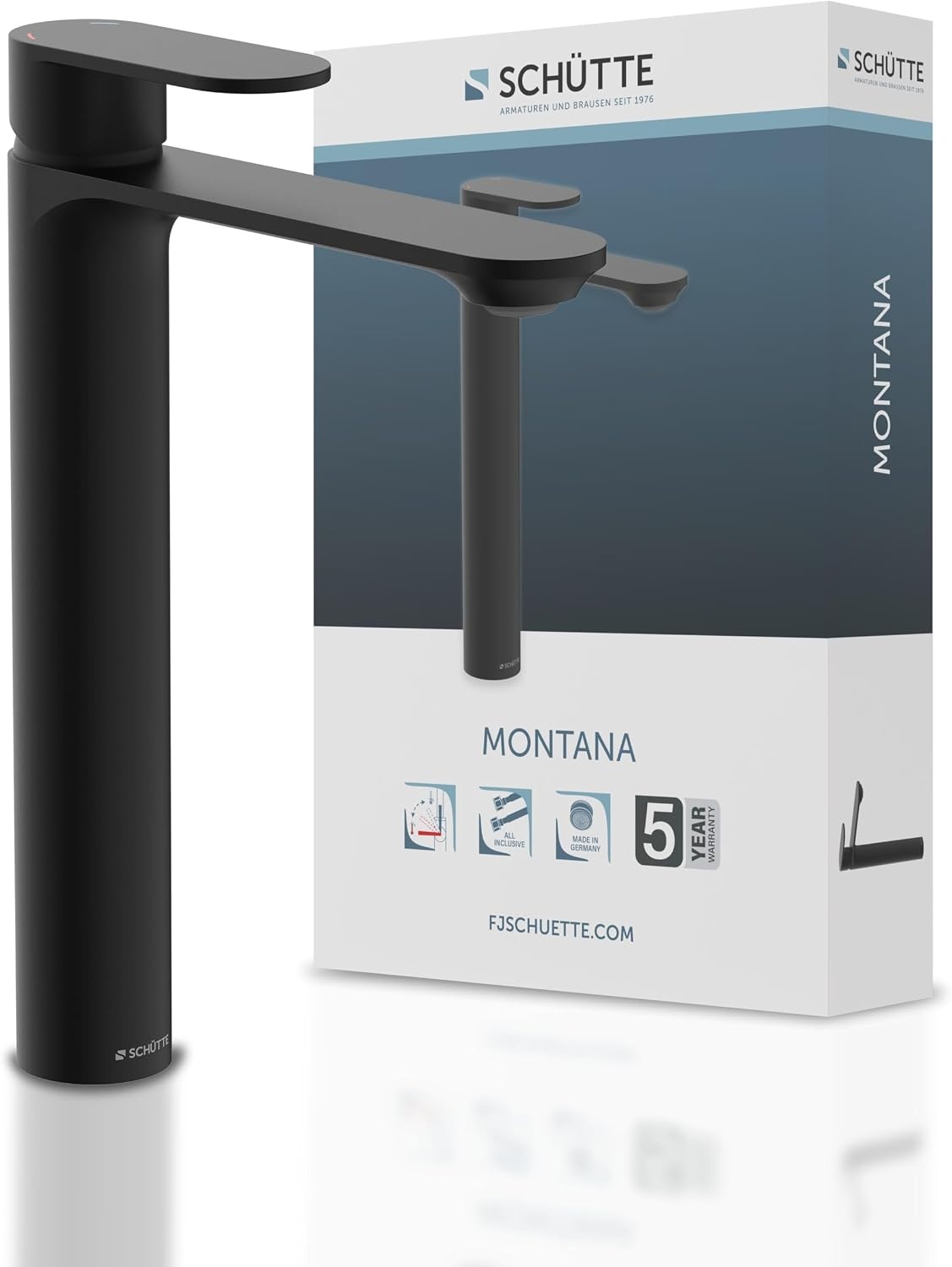 SCHÜTTE MONTANA 32316 Wastafelarmatuur, kraan badkamer met afvoergarnituur