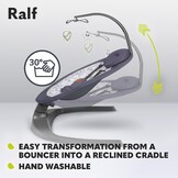 Lionelo Ralf 2-in-1 Babywipstoel en Schommel - Grijs/Wit - Automatisch
