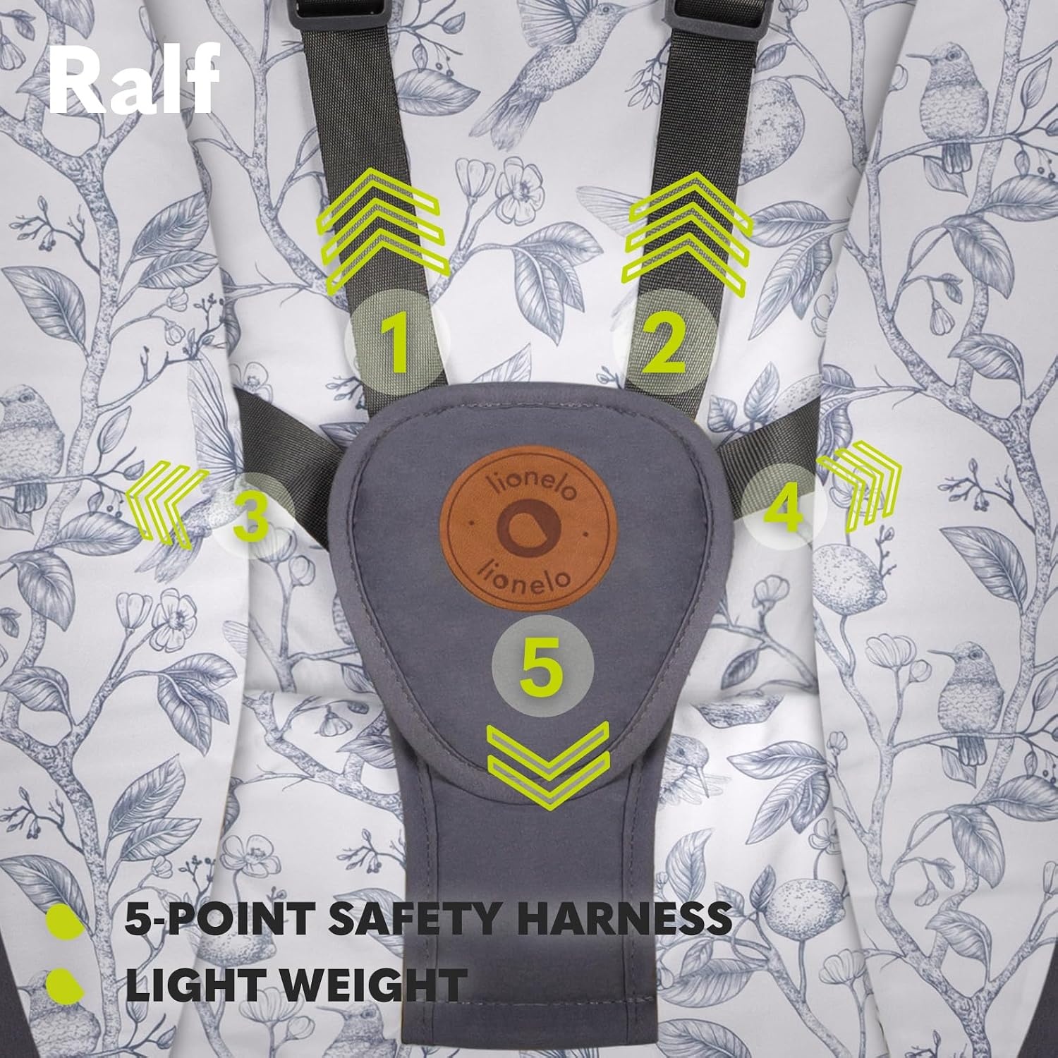 Lionelo Ralf 2-in-1 Babywipstoel en Schommel - Grijs/Wit - Automatisch