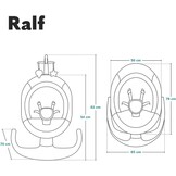 Lionelo Ralf 2-in-1 Babywipstoel en Schommel - Grijs/Wit - Automatisch