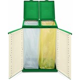 Terry Ecocab 2 Afvalscheidingskast - Beige/Groen - 68 x 39 x 88,5 cm