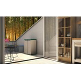 Terry Ecocab 2 Afvalscheidingskast - Beige/Groen - 68 x 39 x 88,5 cm