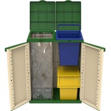 Terry Ecocab 2 Afvalscheidingskast - Beige/Groen - 68 x 39 x 88,5 cm