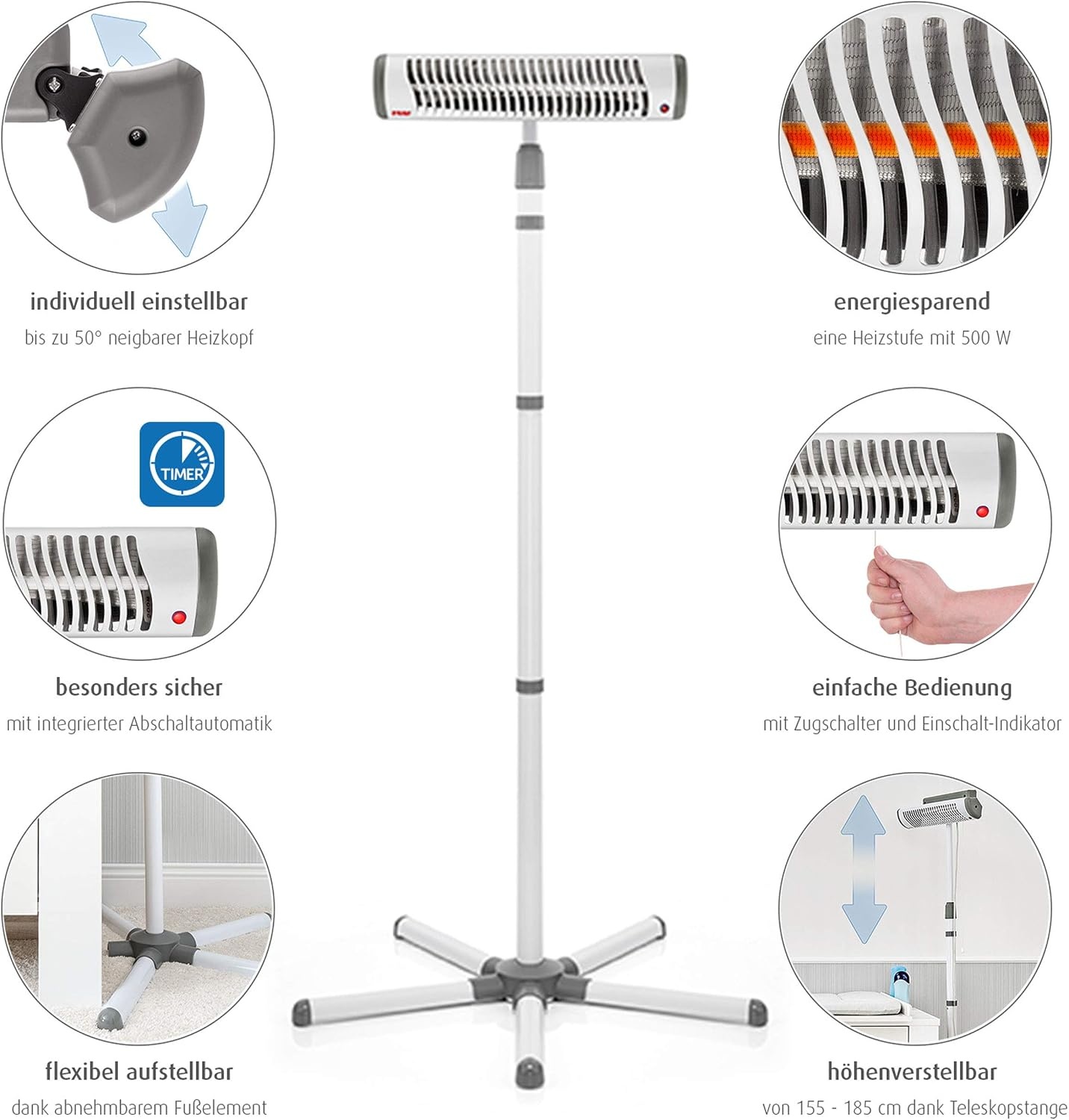 Reer EasyHeat Flex Verschoontafelstraler 46 cm Wit - 500W