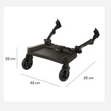 Jané Go Up Surfer Universeel meerijdplankje Zwart tot 20 kg