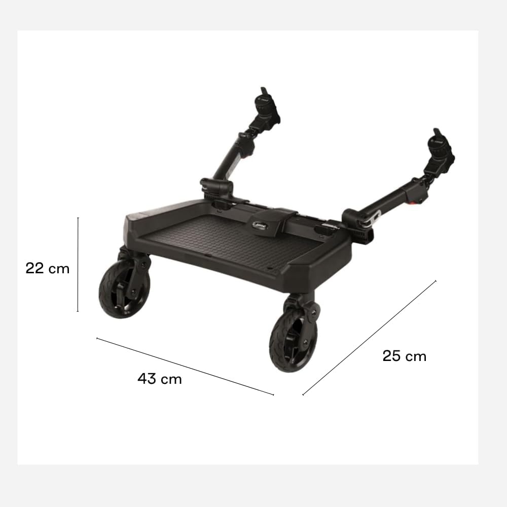 Jané Go Up Surfer Universeel meerijdplankje Zwart tot 20 kg
